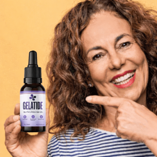 Gelitide customer reviews woman smiling holding bottle